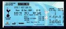 Tottenham Hotspur v West Ham United 2009-2010 Premier League Ticket 28/12/2009