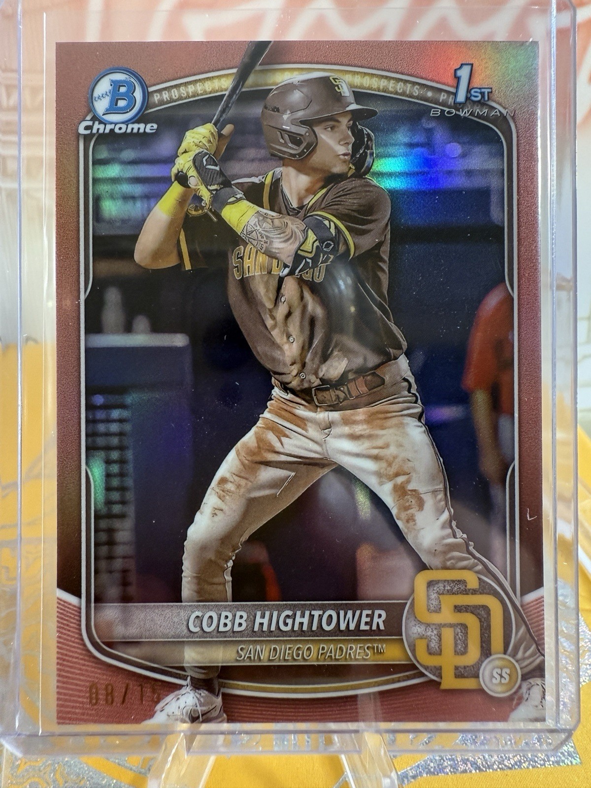 2025 Bowman Chrome Cobb Hightower 1st🚨Rose Gold /15🚨Padres
