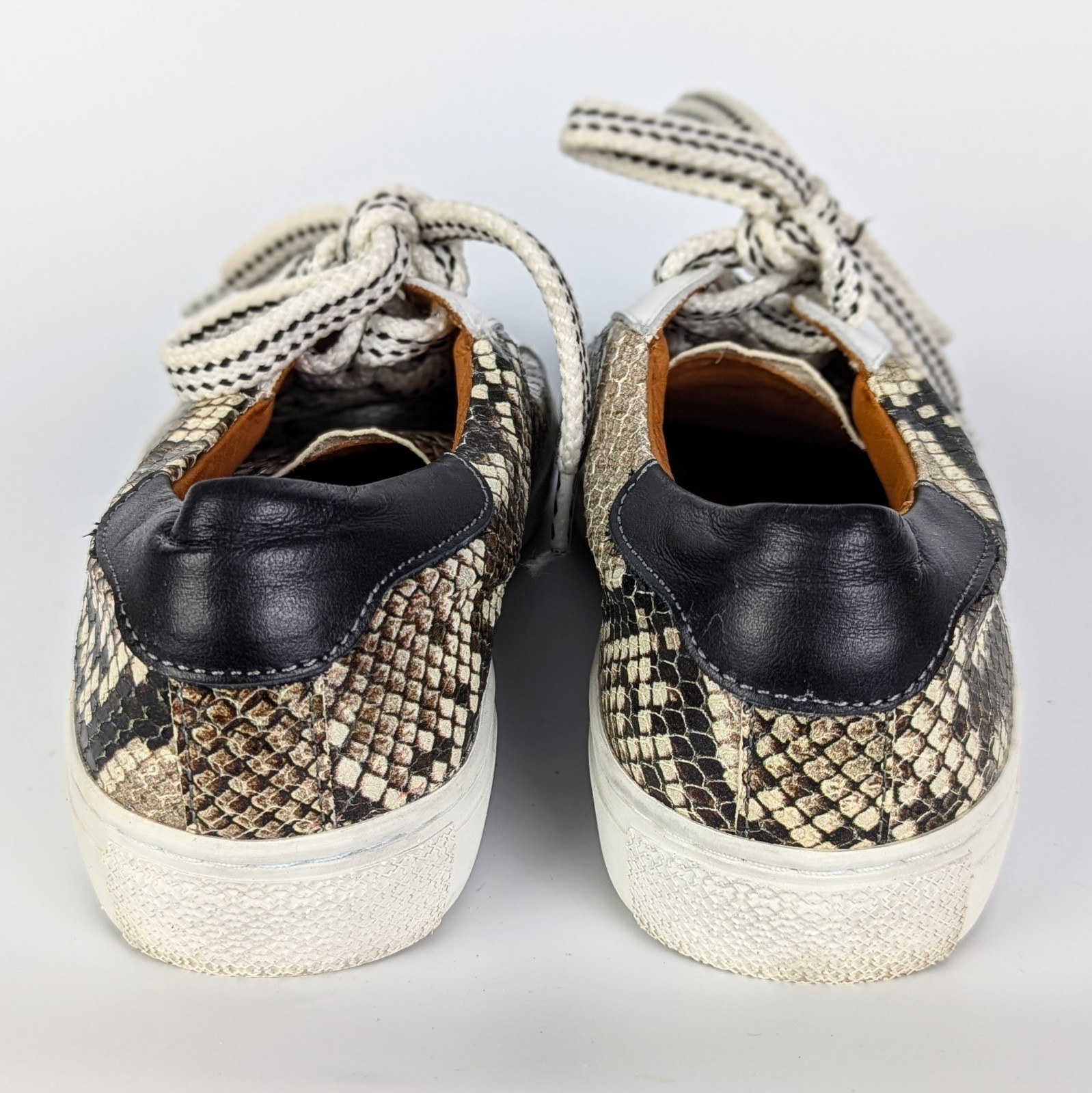 Veronica Beard Sami Python Women's Leather Sneake… - image 3