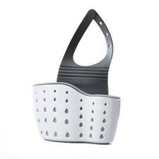 Kitchen Sink Holder Hanging Drain Basket Adjustable Soap Sponge Shelf Organizer