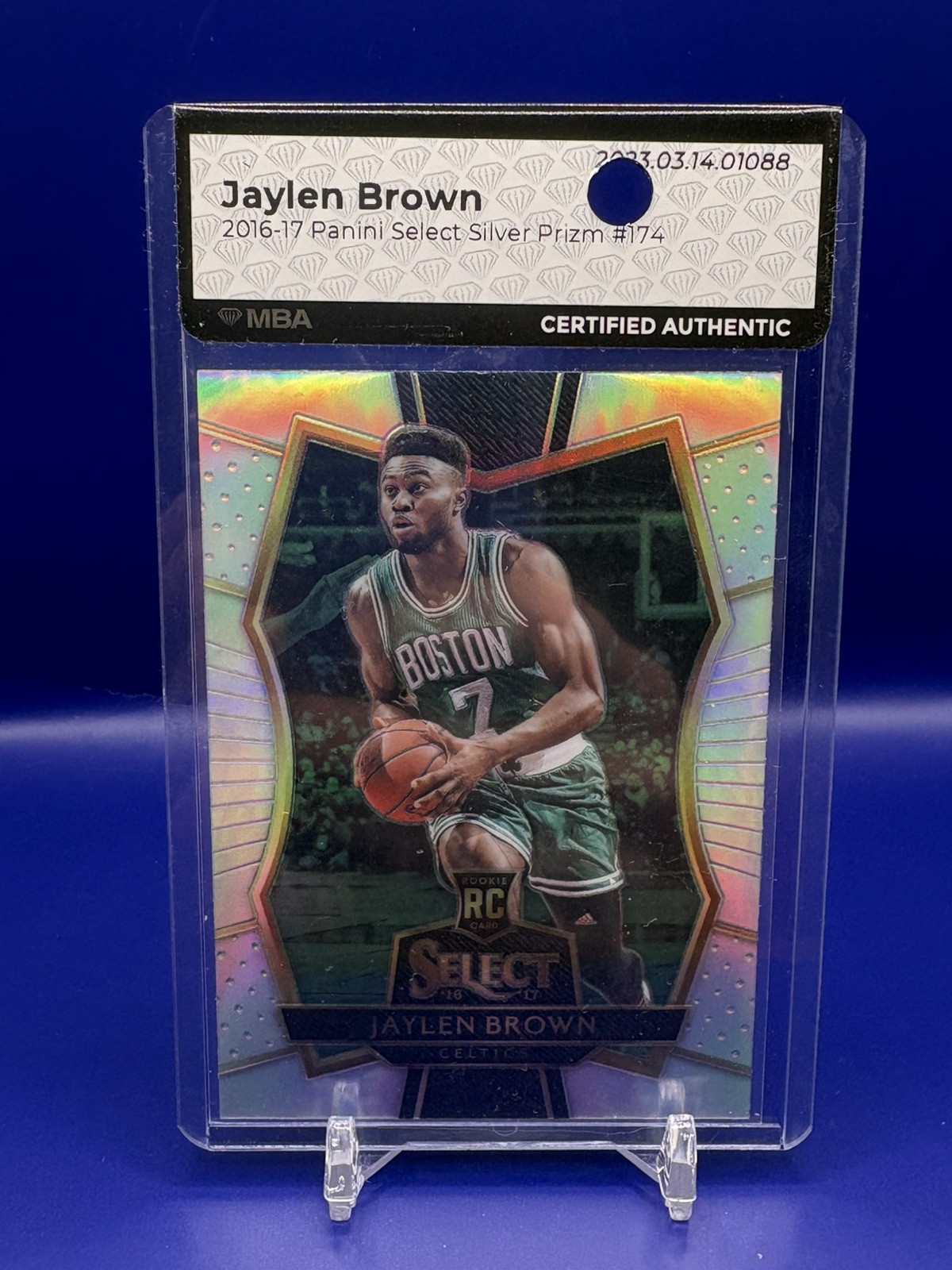 2016-17 Panini Select Premier Level Jaylen Brown #174 Silver Prizm (RC) + Bonus