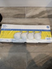 4 GE 40W Soft White Globe Light w/Standard Medium