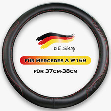 Lenkradbezug Leder Lenkradh&uuml;lle f&uuml;r Mercedes A W169 2004-2012 Lenkradschoner &Oslash;38