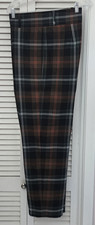 Kilt Society Men's Brown Tartan Traditional Kilt Cotton Twill 46R