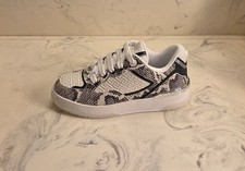 New Versace 'Python' Effect Low Top Sneakers White Mens 8 US 41 Eur. MSRP 750