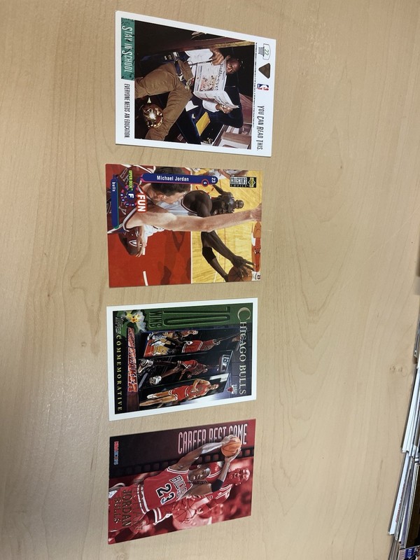 Lot Of 4 Different Michael Jordan Cards 91-92 UD,95-96 CC,96-97 Topps,97-98 Hoop