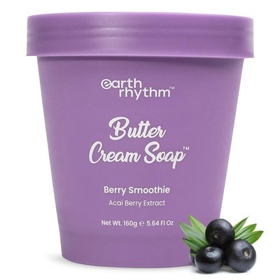 Earth Rhythm Berry Smoothie Butter Cream Soap Make Skin Soft & Supple 160g