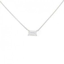 Authentic Remake PT Diamond Necklace 0.407CT E VVS2 Emerald Cut 270-003-9...