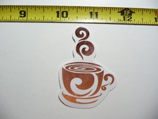 ARTSY DESIGN COFFEE SMALL STICKER DECAL BEVERAGE MORNING WAKE UP FUN