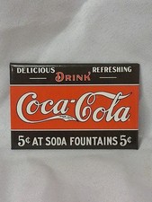 Coca Cola Store Magnet, "5 Cents At Soda Fountains "