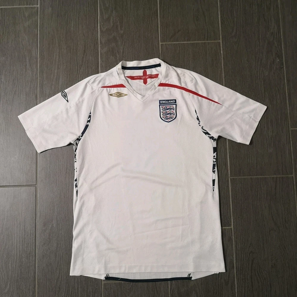 Vintage Retro 2007/08 England Home Trikot Größe: S Fußball Streatwear Umbro