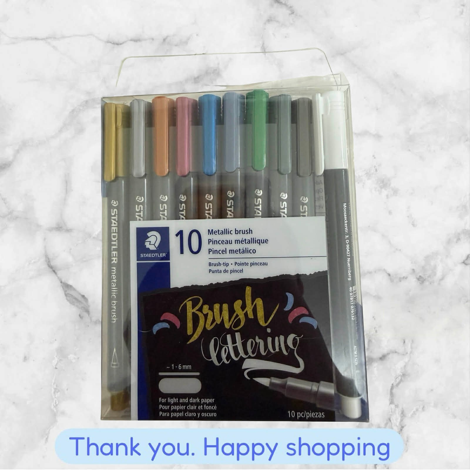 Staedtler Brush Lettering Metallic Brush 10pk BRAND NEW SHIP