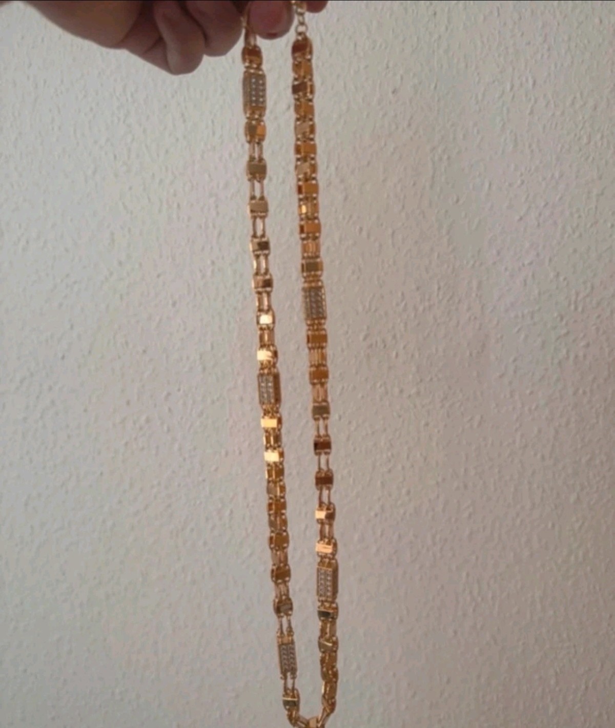 케이지 체인, 매그넘 체인, 아이스드 아웃 8mm, 66cm, 18k 금도금 스테인리스 스틸 3