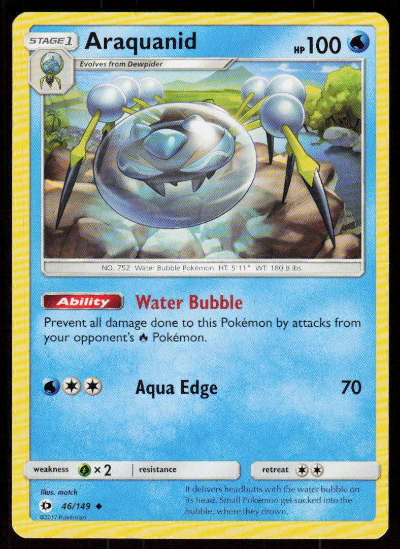 Araquanid 46/149 Uncommon SM Base Set Pokemon Near Mint
