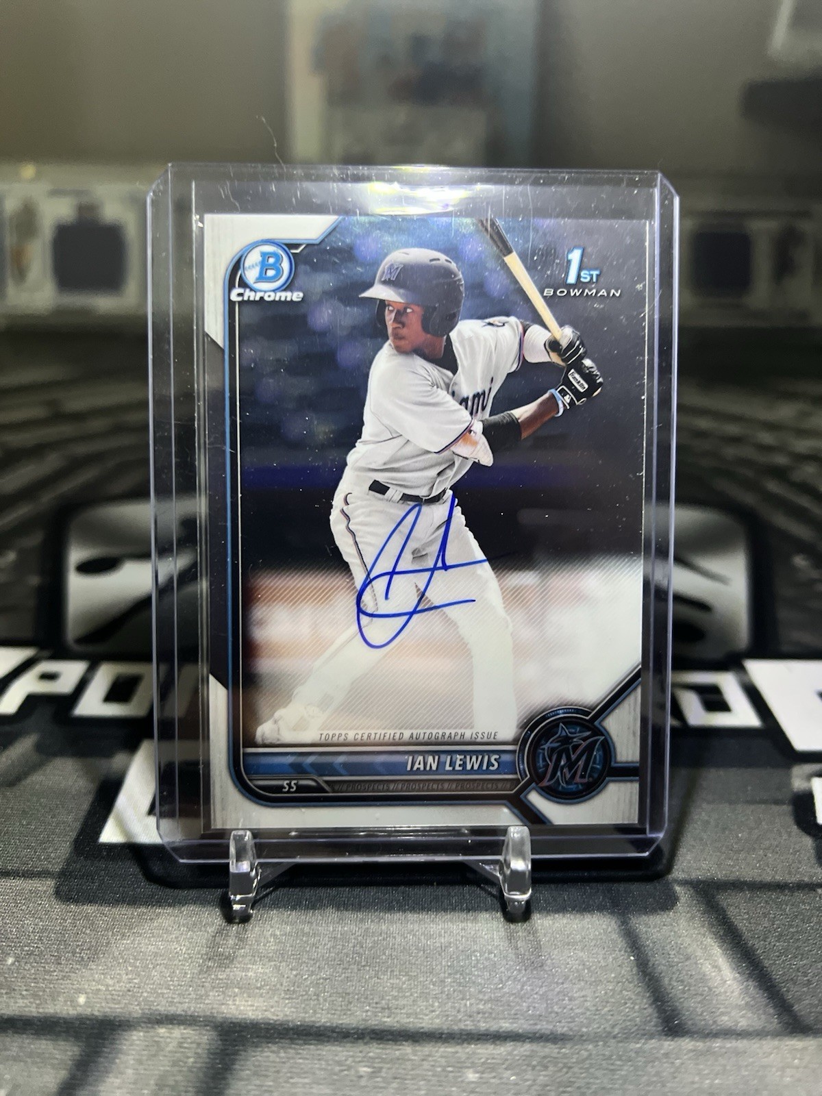 2022 Bowman Chrome Prospects Ian Lewis 1st Autograph CPA-IL Miami Marlins