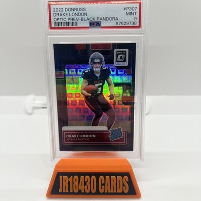2022 Donruss Optic Rated Rookie Drake London 207 Black Pandora 5/25 Jrsy# PSA 9!