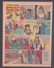 1954 Mike Strauss Heroes of Legend Knights of the Round Table Cartoon Illus
