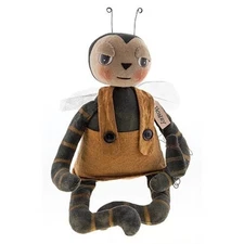 Primitive Honey Bee Doll Weighted Figure Folk Art 15" Farmhouse Decor