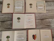 5 x Urkunden f&uuml;r MFS Ministerium f&uuml;r Staatssicherheit
