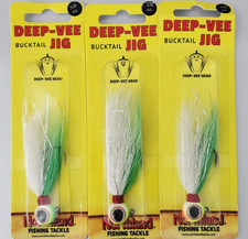 NORTHLAND DEEP-VEE BUCKTAIL JIG ( LOT OF 3) DVBJ6-1315 WATERMELLON