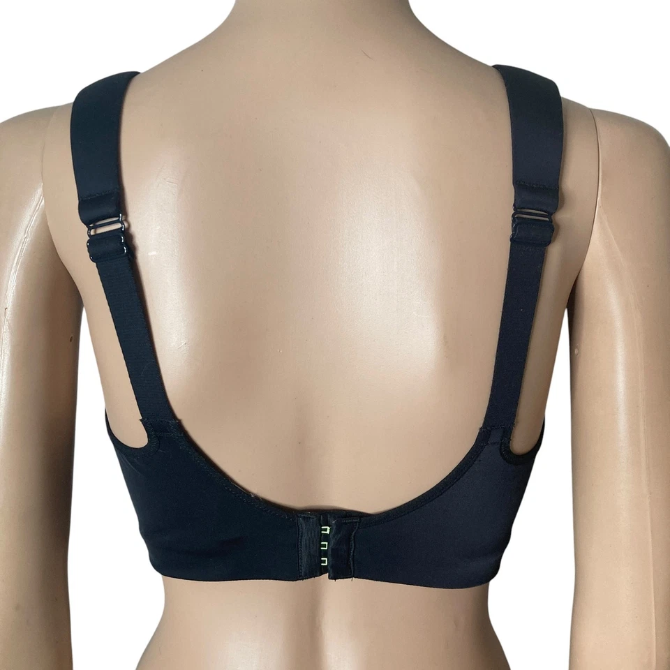 Sujetador deportivo Nike Pro Hero para mujer 36E negro/voltio 620271-011 Dri Fit  Foto 2 de 4