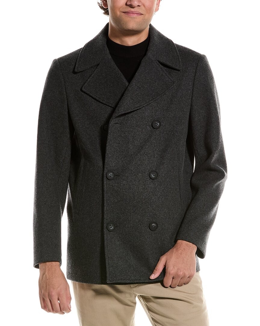 Cole Haan Wool-Blend Coat Men's Grey M