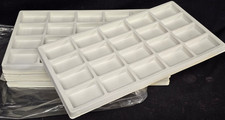12 x Brand New 20 Slot Storage Felt Tray Lot - Coins, Arrowheads & More!