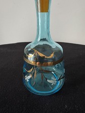 Sublime carafe ancienne en cristal Overlay Bleu de Cobalt Baccarat St