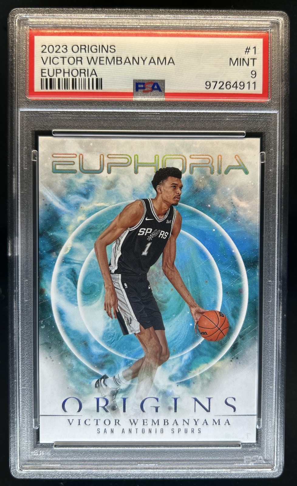 2023-24 Panini Origins Victor Wembanyama Euphoria Rookie RC #1 Spurs PSA 9