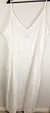 Nasty Gal Slip Dress Womens 20 White Boho Boudoir Romantic Pin Up Sexy 3577