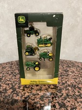 New  John Deere 5 Piece Tractor Holiday Mini Ornament Set