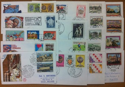 FDC Filagrano - Italien - Republik - Jahrgang 1980 unvollständig - 18 Umschläge NVG