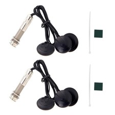 2Pcs Contact Pickup Transducer 3cm Disc 6.35mm Jack Fit Ukulele Mandolin Tres