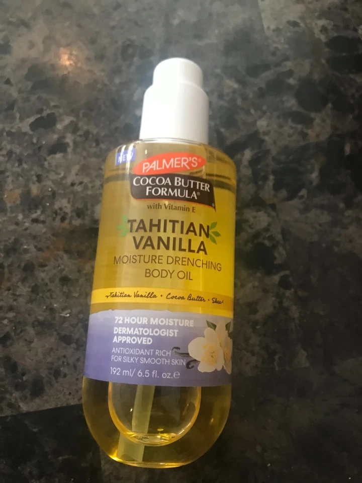 Aceite corporal fórmula de manteca de cacao Palmer's, vainilla de Tahití que empapa la humedad, Foto 3 de 4