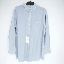 Roundtree Yorke Gold Label Shirt  18-36/37 TALL Blue Pink Striped Non-Iron NWT