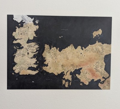 Displate Size L Metall Poster Westeros Map Game of Thrones 67.5 × 48cm 