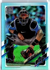 2021 Topps - Chad Wallach #593 Rainbow Foil Miami Marlins