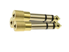6.3mm 1/4" Male plug to 3.5mm 1/8" Female Jack Stereo Headphone Audio Adapter