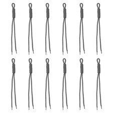 12Pcs Paracord Keychain Braided Rope Keychain Dark Gray