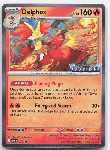 Pokemon DELPHOX 074 Holo ME: Mega Evolution Promo HOLO NM