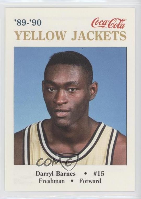 1989-90 Coca-Cola Georgia Tech Yellow Jackets Police Darryl Barnes fm0