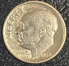 1954-D Roosevelt Dime. 90% Silver. Free Shipping!