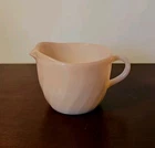 Anchor Hocking Fire King Oven Ware Pink Swirl Creamer Vintage 1950s