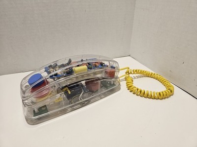 Vintage 1990's Conair Color Brights Phone Clear Transparent Phone SW205 EUC!