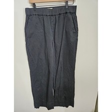 Everlane Easy Pant Black Organic Cotton Twill Pull On Trousers XL