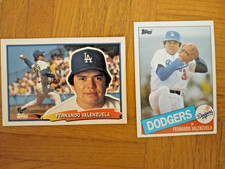 1985 Topps #440&1988 TOPPS #18 FERNANDO VALENZUELA NM-MT MLB BASEBALL CARDS