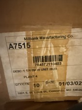 Box Of 9 Milbank A7515 1-1/4 in Small Meter Socket Hub A7515-WSE New Sealed