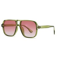 Retro Square Pilot Sunglasses Women Men Oversize Retro Aviation SquareSunglasses