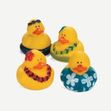 Luau Rubber Duck Toys 2" Party Favor Gifts 24pc Jeep Friendly