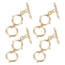 4pcs Jewelry Clasps Toggle Closure Bars For Necklace And Bracelet Chains